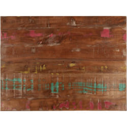 Piano Tavolo 70x50x3,8 cm Rettangolare in Massello di Recupero - Vidaxl