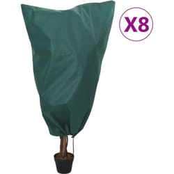 Coperture con Coulisse per Piante 8pz 70 g/m² 0,8x0,8 m vidaXL 59571