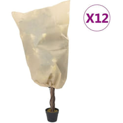 Coperture con Coulisse per Piante 12pz 70 g/m² 0,8x0,8 m Vidaxl 59319