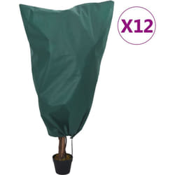 Coperture con Coulisse per Piante 12pz 70 g/m² 0,8x0,8 m Vidaxl 77335