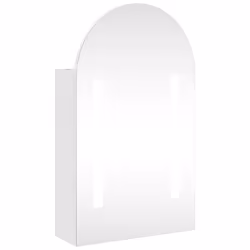 vidaXL Armadietto Bagno con Specchio e LED ad Arco Bianco 42x13x70 cm - Vista aggiuntiva 2