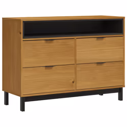 Cassettiera FLAM 110x40x80 cm in Legno Massello di Pinocod mxl 127690 - Vista aggiuntiva 2