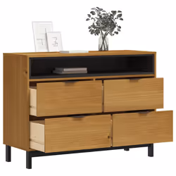 Cassettiera FLAM 110x40x80 cm in Legno Massello di Pinocod mxl 127690 - Vista aggiuntiva 3