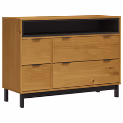 vidaXL Cassettiera FLAM 110x40x80 cm in Legno Massello di Pino - Vista aggiuntiva 2