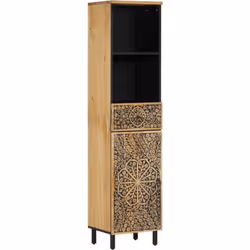 Questo mobile da bagno è un'ottima scelta per il vostro bagno, per renderlo ordinato e pulito! Legno massello di mango: Il le ...