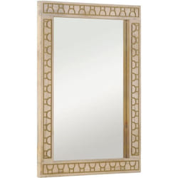 Specchio da Bagno 50x70x2,5 cm Legno Massello di Mango e Vetro Vidaxl 92926