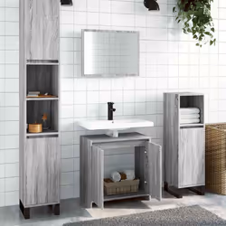 Questo pratico set di mobili da bagno, dotato di un ampio spazio di conservazione, è un complemento eccellente al vostro bagn ...