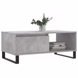 Tavolino Salotto Grigio Cemento 90x50x36,5 cm Legno Multistratocod mxl 94800 - Vista aggiuntiva 3
