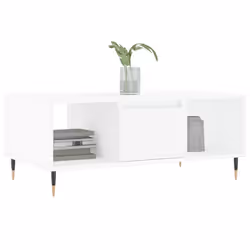 Tavolino da Salotto Bianco 90x50x36,5 cm in Legno Multistratocod mxl 70798 - Vista aggiuntiva 3