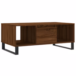 vidaXL Tavolino da Salotto Rovere Marrone 90x50x36,5 cm in Multistrato - Vista aggiuntiva 2