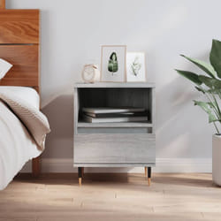 Vidaxl - Comodino Grigio Sonoma 40x35x50 cm in Legno Multistrato 64077