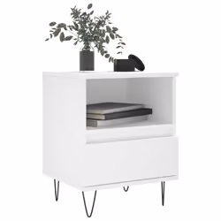 Comodini 2pz Bianchi 40x35x50 cm in Legno Multistratocod mxl 126451 - Vista aggiuntiva 3