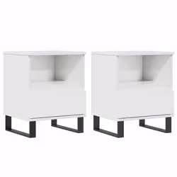 VidaXL 830641, Bianco, Metallo, Legno, 400 mm, 350 mm, 500 mm, 2 pz