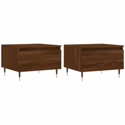 Tavolini Salotto 2pz Rovere Marrone 50x46x35 Legno Multistratocod mxl 94805 - Vista aggiuntiva 2