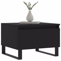 Tavolini da Salotto 2pz Neri 50x46x35 cm in Legno Multistratocod mxl 78860 - Vista aggiuntiva 3