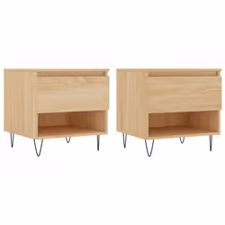 Tavolini Salotto 2pz Rovere Sonoma 50x46x50cm Legno Multistratocod mxl 102856 - Vista aggiuntiva 2