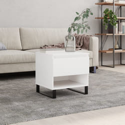 vidaXL Tavolino da Salotto Bianco 50x46x50 cm in Legno Multistrato