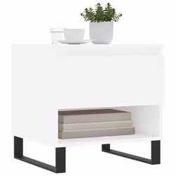 vidaXL Tavolino da Salotto Bianco 50x46x50 cm in Legno Multistrato - Vista aggiuntiva 3
