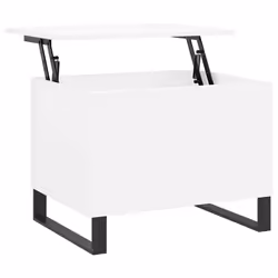 Tavolino da Salotto Bianco 60x44,5x45 cm in Legno Multistratocod mxl 78831 - Vista aggiuntiva 2