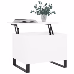 Tavolino da Salotto Bianco 60x44,5x45 cm in Legno Multistratocod mxl 78831 - Vista aggiuntiva 3