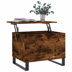 Tavolino da Salotto Rovere Fumo 60x44,5x45 cm Legno Multistratocod mxl 78828 - Vista aggiuntiva 3
