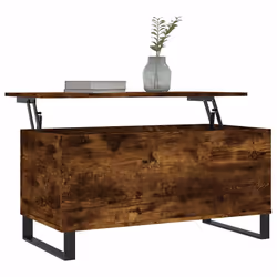 vidaXL Tavolino da Salotto Rovere Fumo 90x44,5x45 cm Legno Multistrato - Vista aggiuntiva 3