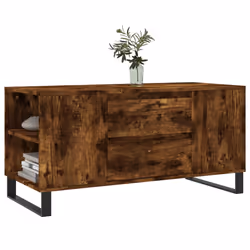 vidaXL Tavolino da Salotto Rovere Fumo 102x44,5x50cm Legno Multistrato - Vista aggiuntiva 3