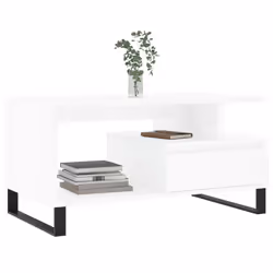 Tavolino da Salotto Bianco 90x49x45 cm in Legno Multistratocod mxl 102790 - Vista aggiuntiva 3