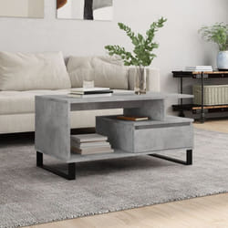 Vidaxl - Tavolino Salotto Grigio Cemento 90x49x45 cm Legno Multistrato