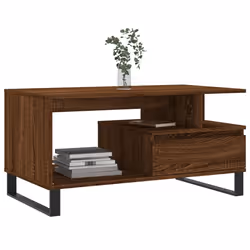 Tavolino Salotto Rovere Marrone 90x49x45 cm Legno Multistratocod mxl 102834 - Vista aggiuntiva 3