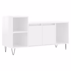 Mobile Porta TV Bianco Lucido 100x35x55 cm in Legno Multistratocod mxl 78526 - Vista aggiuntiva 2