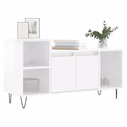 Mobile Porta TV Bianco Lucido 100x35x55 cm in Legno Multistratocod mxl 78526 - Vista aggiuntiva 3