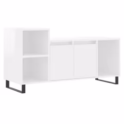Mobile Porta TV Bianco Lucido 100x35x55 cm in Legno Multistratocod mxl 78551 - Vista aggiuntiva 2