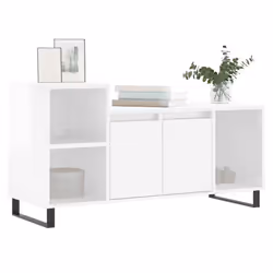 Mobile Porta TV Bianco Lucido 100x35x55 cm in Legno Multistratocod mxl 78551 - Vista aggiuntiva 3