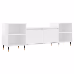 Mobile Porta TV Bianco Lucido 160x35x55 cm in Legno Multistratocod mxl 126800 - Vista aggiuntiva 2