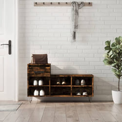 Vidaxl - Scarpiera Rovere Fumo 102x36x60 cm in Legno Multistrato 65357