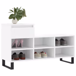 Scarpiera Bianca 102x36x60 cm in Legno Multistratocod mxl 78800 - Vista aggiuntiva 3