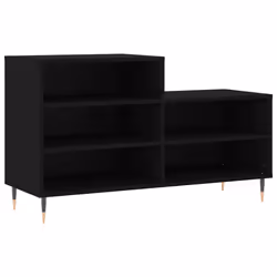 Scarpiera Nera 102x36x60 cm in Legno Multistratocod mxl 126494 - Vista aggiuntiva 2