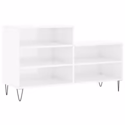 Scarpiera Bianco Lucido 102x36x60 cm in Legno Multistratocod mxl 102777 - Vista aggiuntiva 2