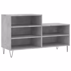 Scarpiera Grigio Cemento 102x36x60 cm in Legno Multistratocod mxl 102763 - Vista aggiuntiva 2
