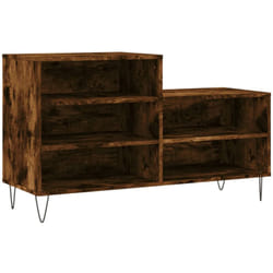 Scarpiera Rovere Fumo 102x36x60 cm in Legno Multistrato Vidaxl Marrone