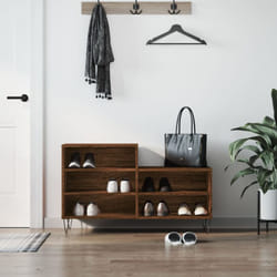 Scarpiera Rovere Marrone 102x36x60 cm in Legno Multistrato Vidaxl 45454