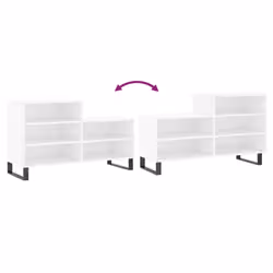 VidaXL 831396 scarpiera Bianco - Vista aggiuntiva 7