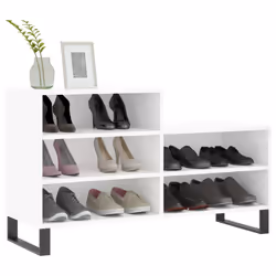 Scarpiera Bianco Lucido 102x36x60 cm in Legno Multistratocod mxl 78553 - Vista aggiuntiva 3