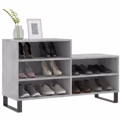 Scarpiera Grigio Cemento 102x36x60 cm in Legno Multistratocod mxl 102516 - Vista aggiuntiva 3