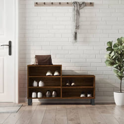 Scarpiera Rovere Marrone 102x36x60 cm in Legno Multistrato Vidaxl 15833