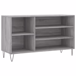 Scarpiera Grigio Sonoma 102x36x60 cm in Legno Multistratocod mxl 126710 - Vista aggiuntiva 2