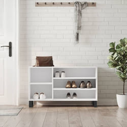 Vidaxl - Scarpiera Bianca 102x36x60 cm in Legno Multistrato 23098