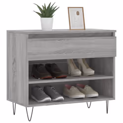 Scarpiera Grigio Sonoma 70x36x60 cm in Legno Multistratocod mxl 102835 - Vista aggiuntiva 3