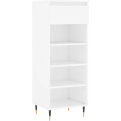 Vidaxl - Scarpiera Bianca 40x36x105 cm in Legno Multistrato Bianco